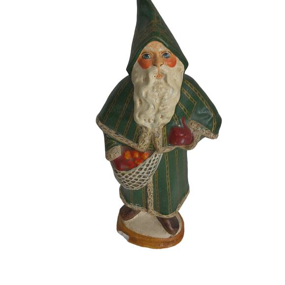 Vintage 1990 Vaillancourt Santa Claus Father Christmas Folk Art 9" READ - Picture 8 of 11